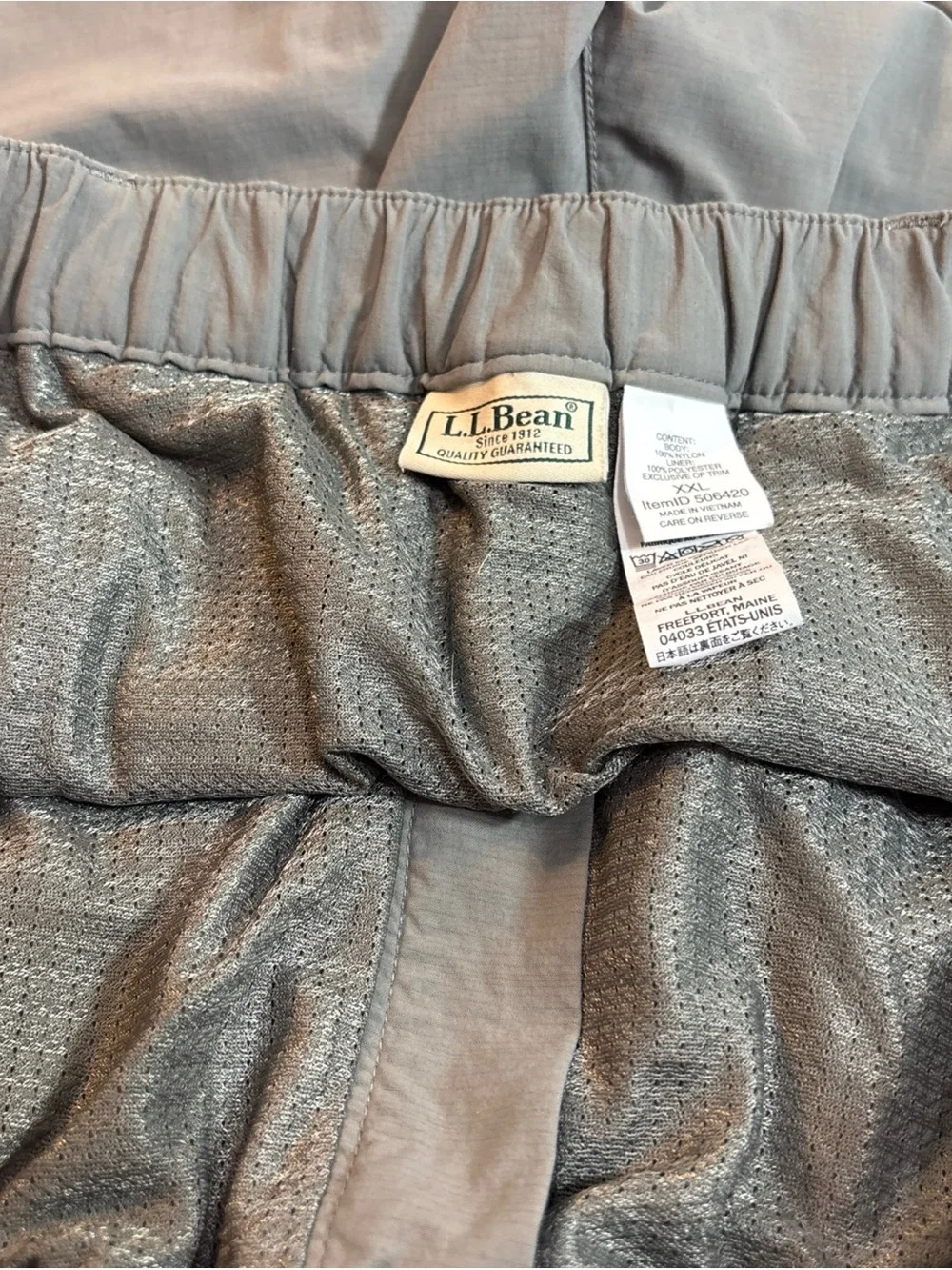 L.L. Bean lightweight gray